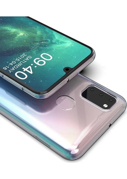 Samsung Galaxy M30s Kılıf Süper Silikon Yumuşak Arka Koruma + Nano Glass Şeffaf