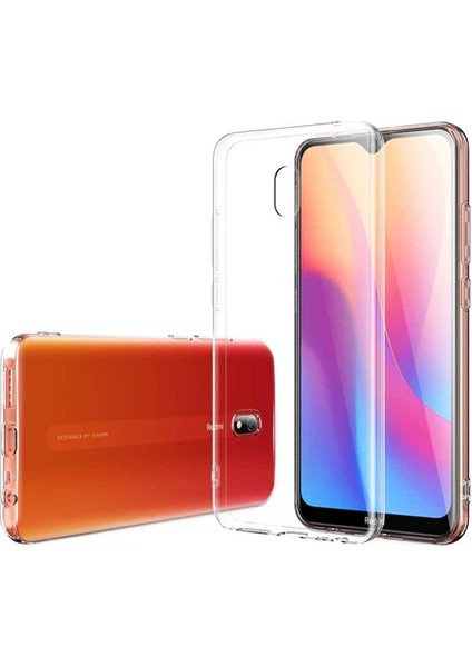 Xiaomi Redmi 8 Kılıf Süper Silikon Yumuşak Arka Koruma + Nano Glass Şeffaf