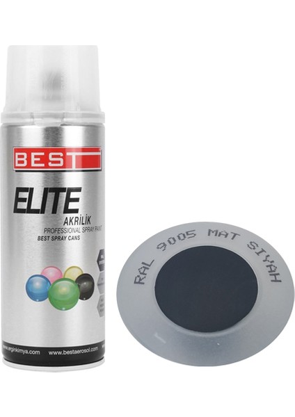 Elite Sprey Boya Ral 9005 Mat Siyah 400ML