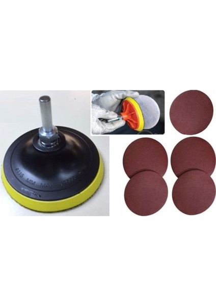 Shop Cırt Tabanlı 115 mm 80 Kum Zımpara Seti