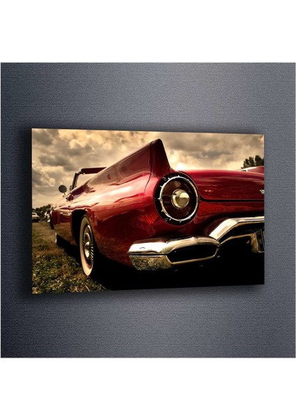 Retro Araba Cam Tablo 50 x 70 cm