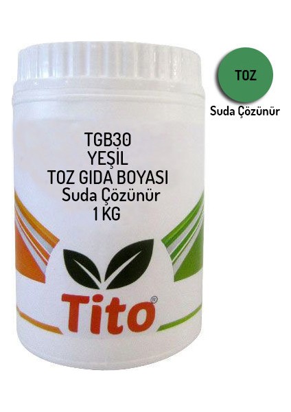 Yeşil Gıda Renklendiricisi Toz Suda Çözünür 1 kg