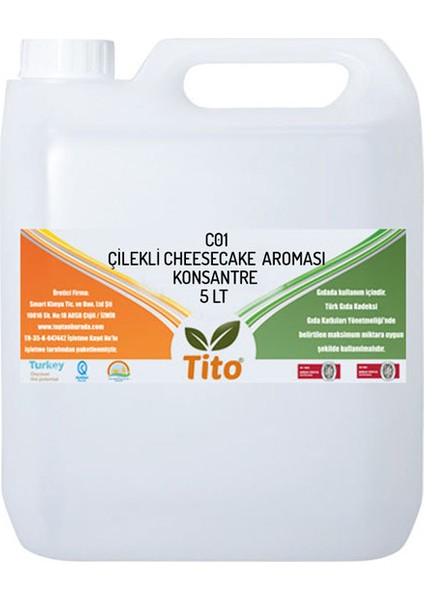 C01 Çilekli Cheesecake Aroması [suda Çözünür] - 5 Lt