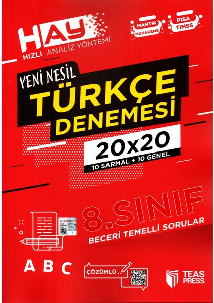 Yayınları 8. Sınıf Yeni Nesil Türkçe Denemesi 20 Adet