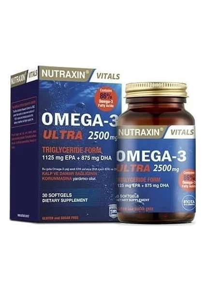 Omega-3 Ultra 2500 Mg 30 Yumuşak Jelatin Kapsül