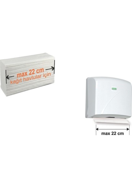 K2M Z Katlı Kağıt Havlu Dispenseri Gri Max 200 Ad 22 cm