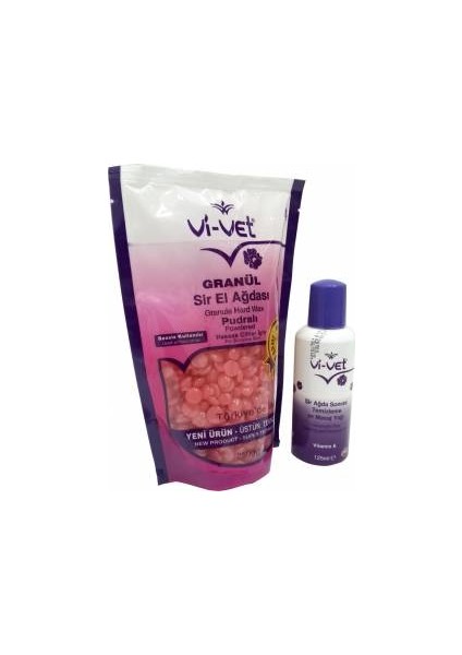 Vivet Pudralı Boncuk Ağda 250 ml + Vivet Ağda Yağı 150 ml