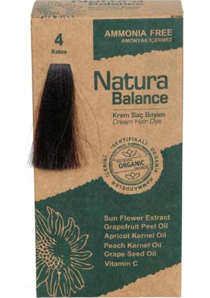Balance Krem Saç Boyası 4 Kahve 60ML