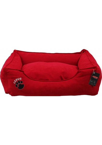 Soft Fermuarlı Köpek Yatağı Kırmızı L 24 x 75 x 60 cm