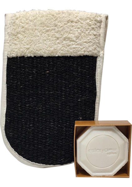 Ipek Naturel Keçi Kılı Kese Çift Taraflı + Argan Sabunu