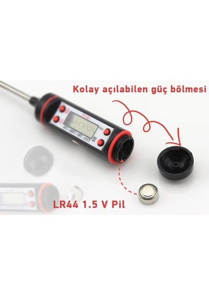 TP101 Sıvı Termometresi Daldırma 15 cm