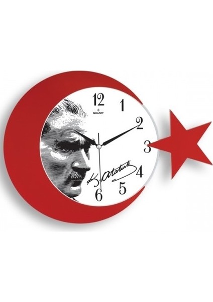 Duvar Saati Ayyildiz Atatürk Duvar Saati