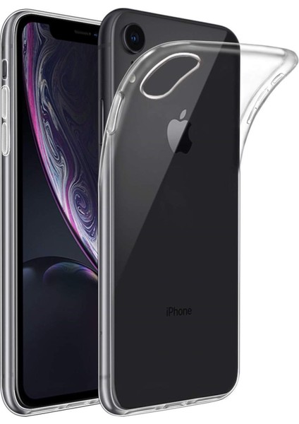 Apple iPhone XR Kamera Korumalı Silikon Kılıf Şeffaf