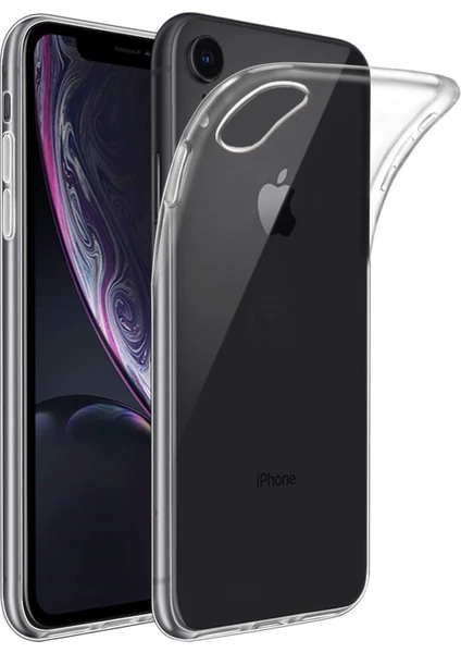 Apple iPhone XR  Kamera Korumalı Silikon Kılıf Şeffaf