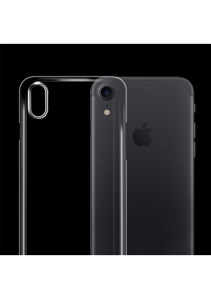 Apple iPhone XR Kamera Korumalı Silikon Kılıf Şeffaf