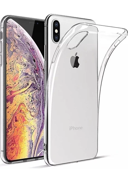 Apple iPhone Xs Max Kamera Korumalı Silikon Kılıf Şeffaf