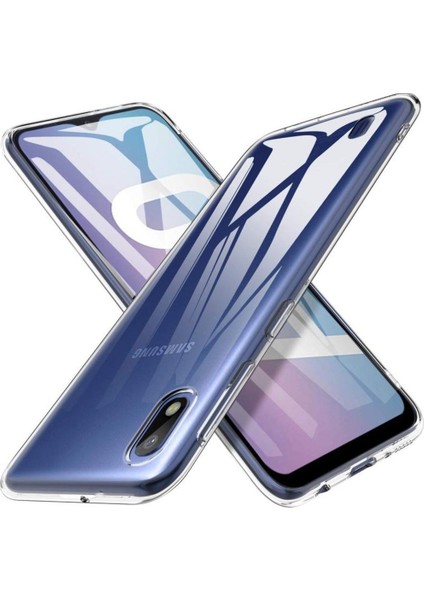 Samsung Galaxy A10 Toz Korumalı Tıpalı Şeffaf Silikon Kılıf