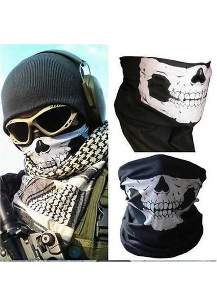 Motosiklet Kafatası Desenli Maske Bandana Balaklava