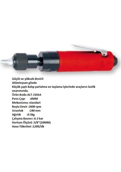 Havalı Lastik Taşlama ALT-2101A