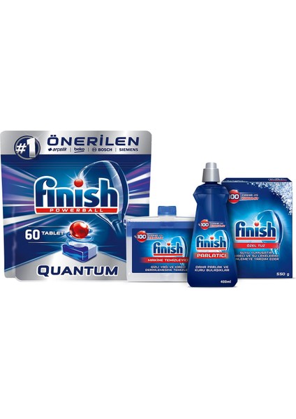 Quantum 120 Tablet Bulaşık Makinesi Deterjanı (60X2) + Temizlik ve Bakım Seti
