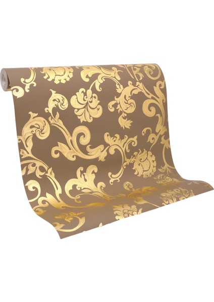 Duvar Kağıdı Siyah&Altın Damask Dash Design Gold Collar -Vinil   