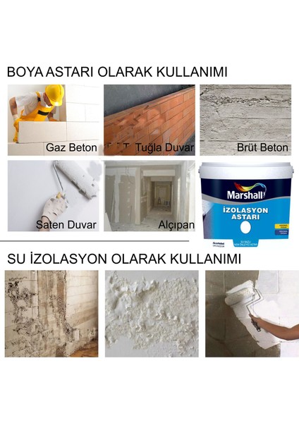 İzolasyon Astarı Sutut Su Yalıtım Malzeme 0,75 lt