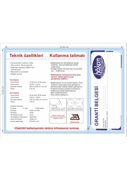 Welsoft Çift Kişilik Elektrikli Battaniye