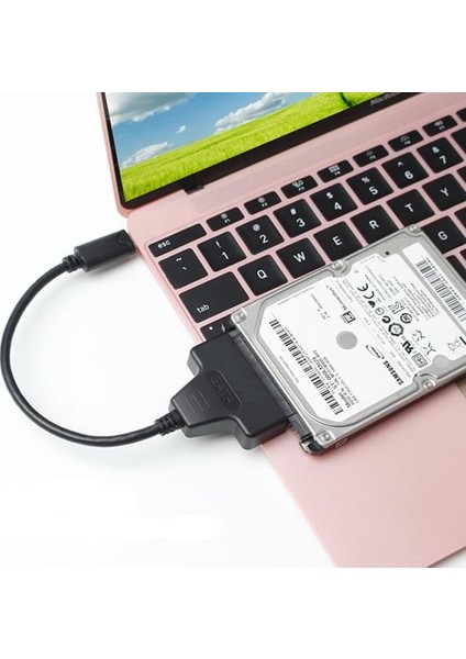 4393 Type C 3.1 USB To 2.5 3.5 Inç Sata SSD HDD Hard Disk DVD Kablosu