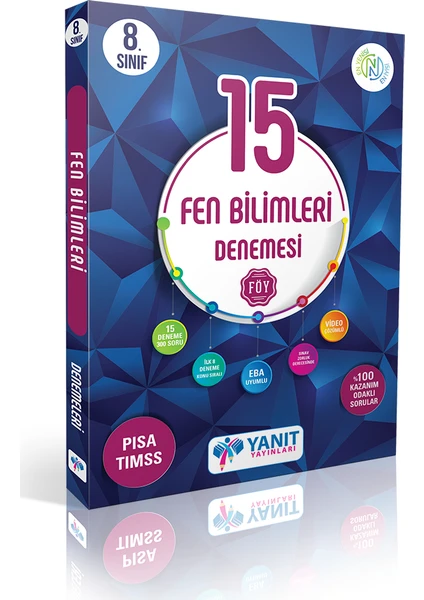 Yanıt Yayınları  8. Sınıf 15 Fen Bil. Denemesi Video Çözümlü