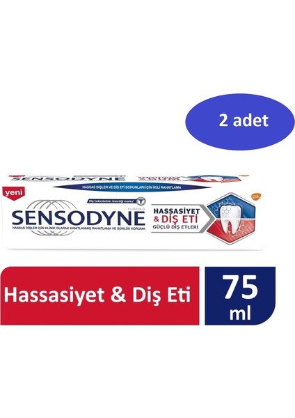 Hassasiyet & Diş Eti Güçlü Diş Etleri 75 ml x 2 Adet