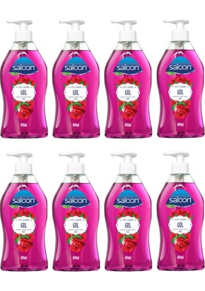 Sıvı Sabun Gül 400 ml 8'li
