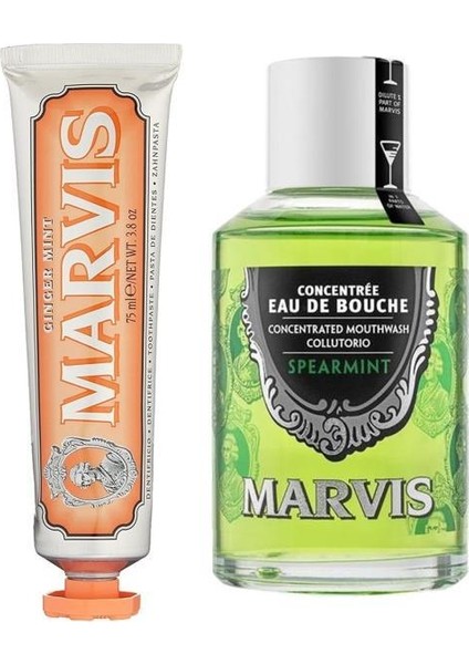 Spearmint Ağız Gargarası Nane 120 ml+Ginger Mint Diş Macunu 85 ml