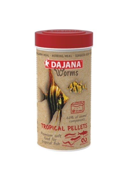 Worms Tropical Pellets Soft 100 Ml 50 Gr