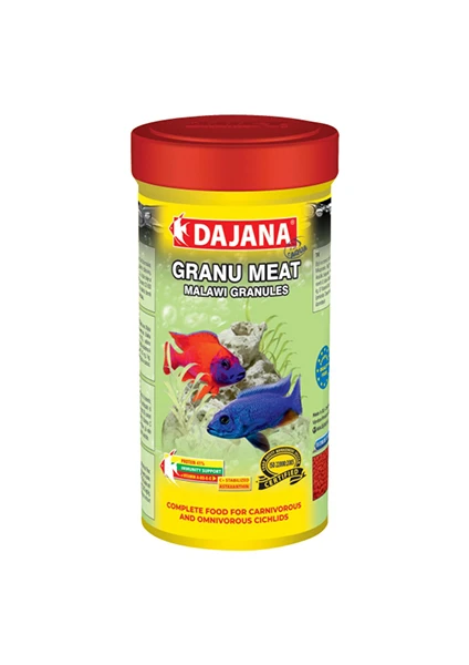 Granu Meat Cichlidler İçin Granül Yem 100 Ml 50 Gr