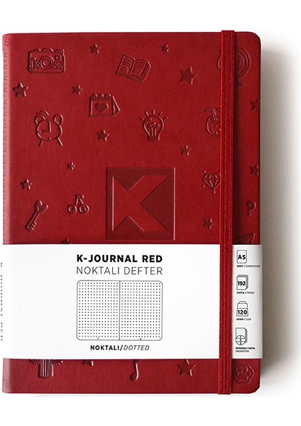 K-Journal Noktalı Defter Kırmızı