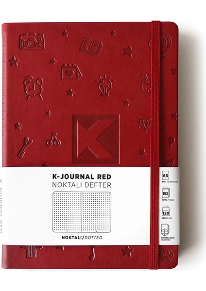 K-Journal Noktalı Defter Kırmızı