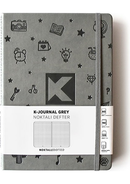 K-Journal Noktalı Defter Gri