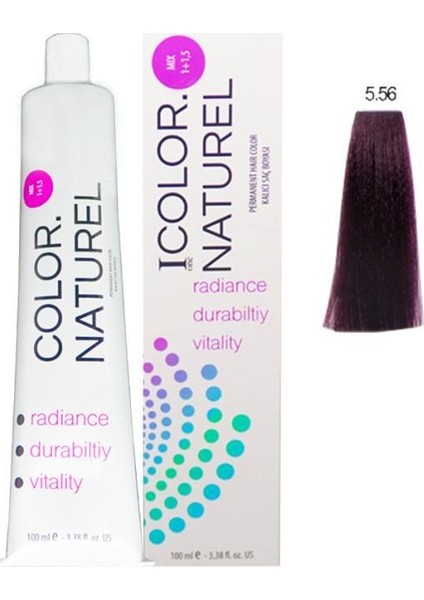 Saç Boyası 5.56 Koyu Akaju Kızıl 100 ml