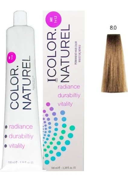 Color Naturel Saç Boyası 8.0 Açık Kumral 100 ml