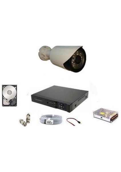 2mp 1080P 1 Kameralı Ahd Güvenlik Seti BG-4041 Harddisk Dahil