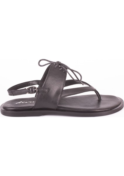 Siyah Deri Sandalet 36