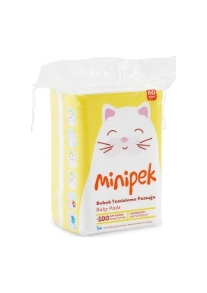 Bebek Temizleme Pamuğu Minipek 60'lı 3 Paket
