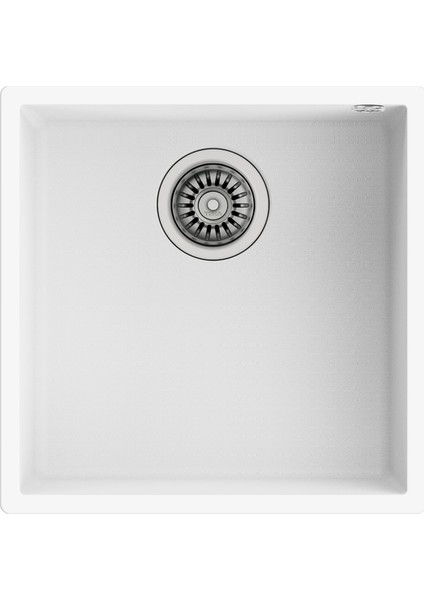 Square 40 x 40 Tg Tezgahaltı Beyaz Granit Evye