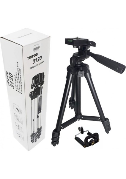 TF-3120 102 cm Cep Telefonu Fotoğraf Makinesi Tripod + Telefon Tutacağı
