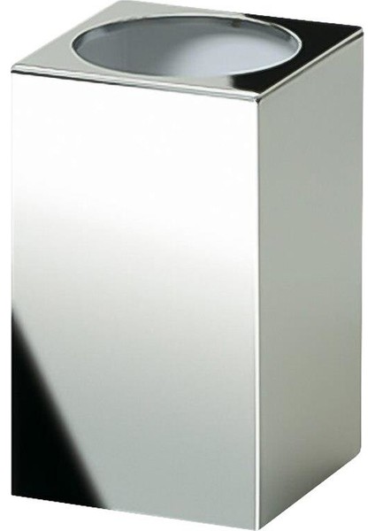 Square Metal Diş Fırçalık Krom