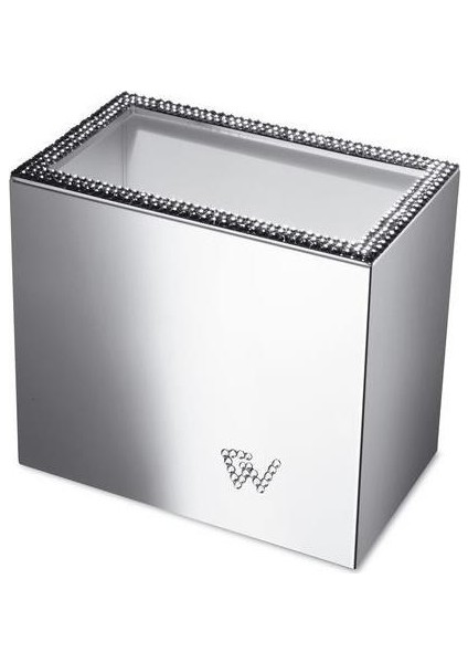 Star Light Diş Fırçalık Swarovski Beyaz Kristal Krom