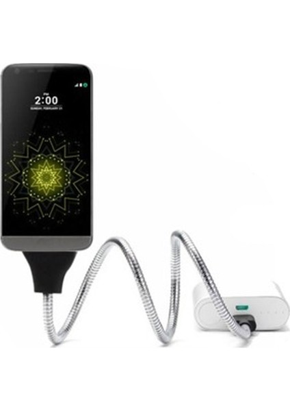 Type-C Flexible Standlı Şarj ve Data Kablosu