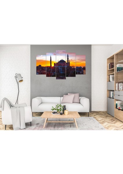 5 Parça Dekoratif MDF Tablo Uv Baskı