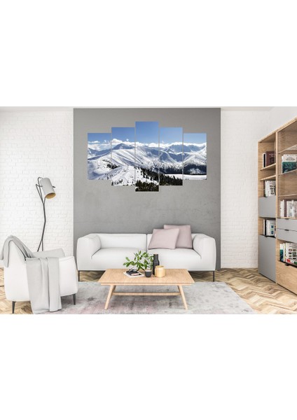 5 Parça Dekoratif MDF Tablo Uv Baskı