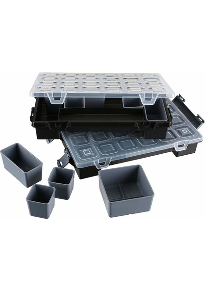 T-ORG-11 Twin Malzeme Kutusu Organizer Çanta Siyah 11"